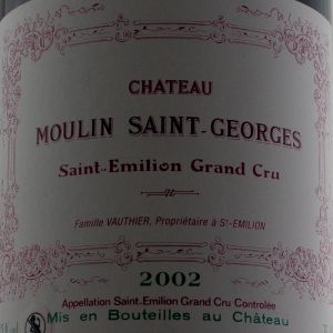 Saint Emilion Grand Cru Chteau Moulin Saint Georges 2002
