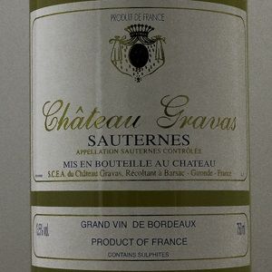 Sauternes Chteau Gravas 2019 Blanc Liquoreux