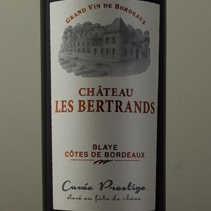 Blaye Côtes de Bordeaux Château Les Bertrands  Prestige 2019 Rouge  