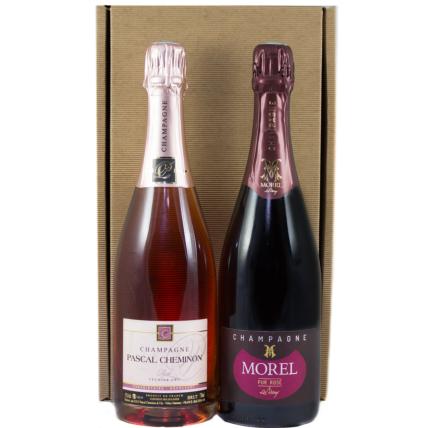 Coffret Champagne Rosé de Macération & Rosé d'Assemblage