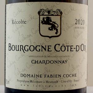 Bourgogne Cte d'Or Domaine Fabien Coche 2020 Blanc 