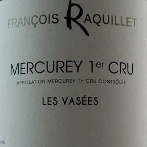 Mercurey 1er Cru Domaine Raquillet Les Vases 2021 Rouge