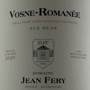 Vosne Romanée "Aux Réas" 2020 Domaine Jean Féry 